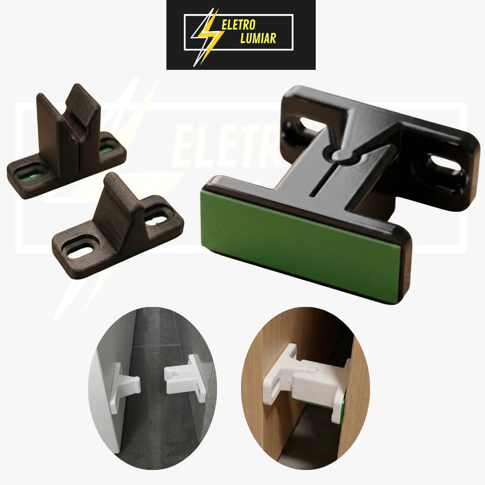 Trava Porta de Parede Encaixe com Fita Dupla Face Prendedor Batente de Porta