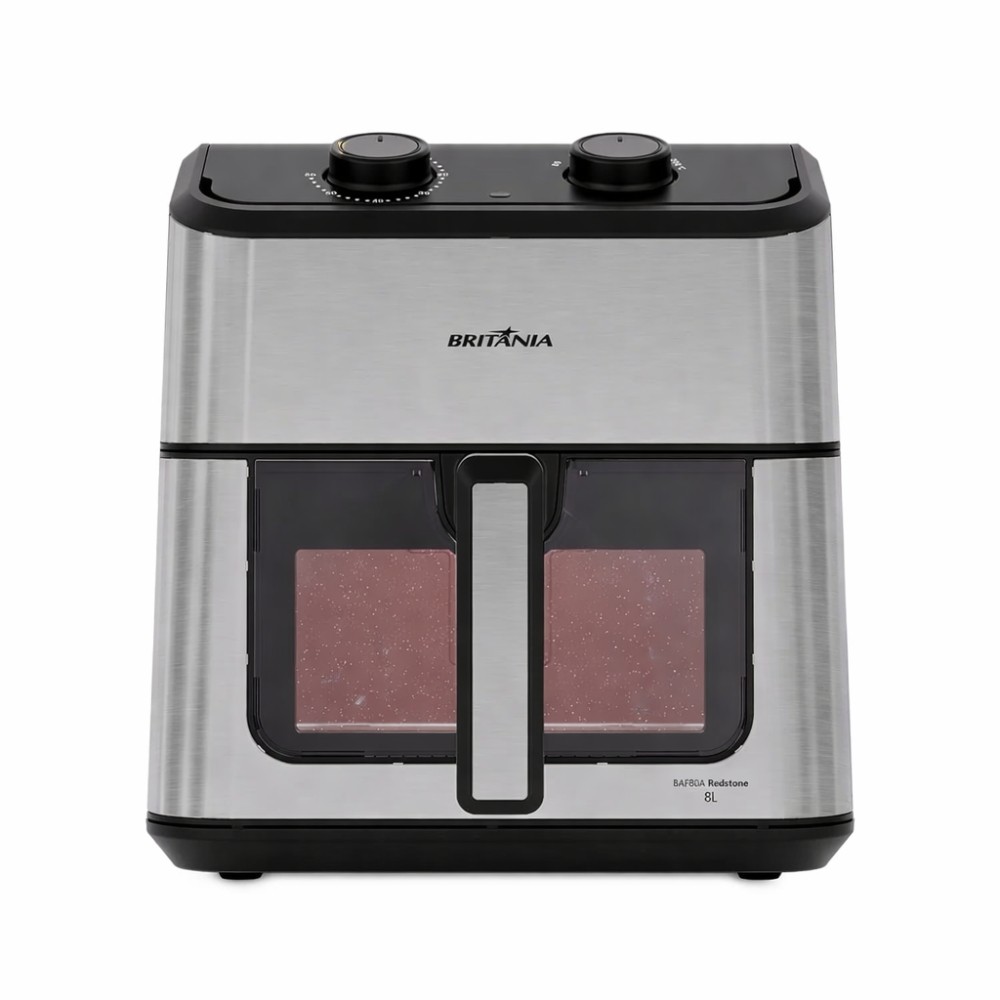 Fritadeira Air Fryer Britânia 1900W 3 em 1 8L 127V BAF80A em Oferta na Shopee