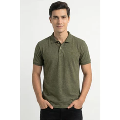 Polo Piquet Masculina Leve Confortável Polo Wear Verde Médio