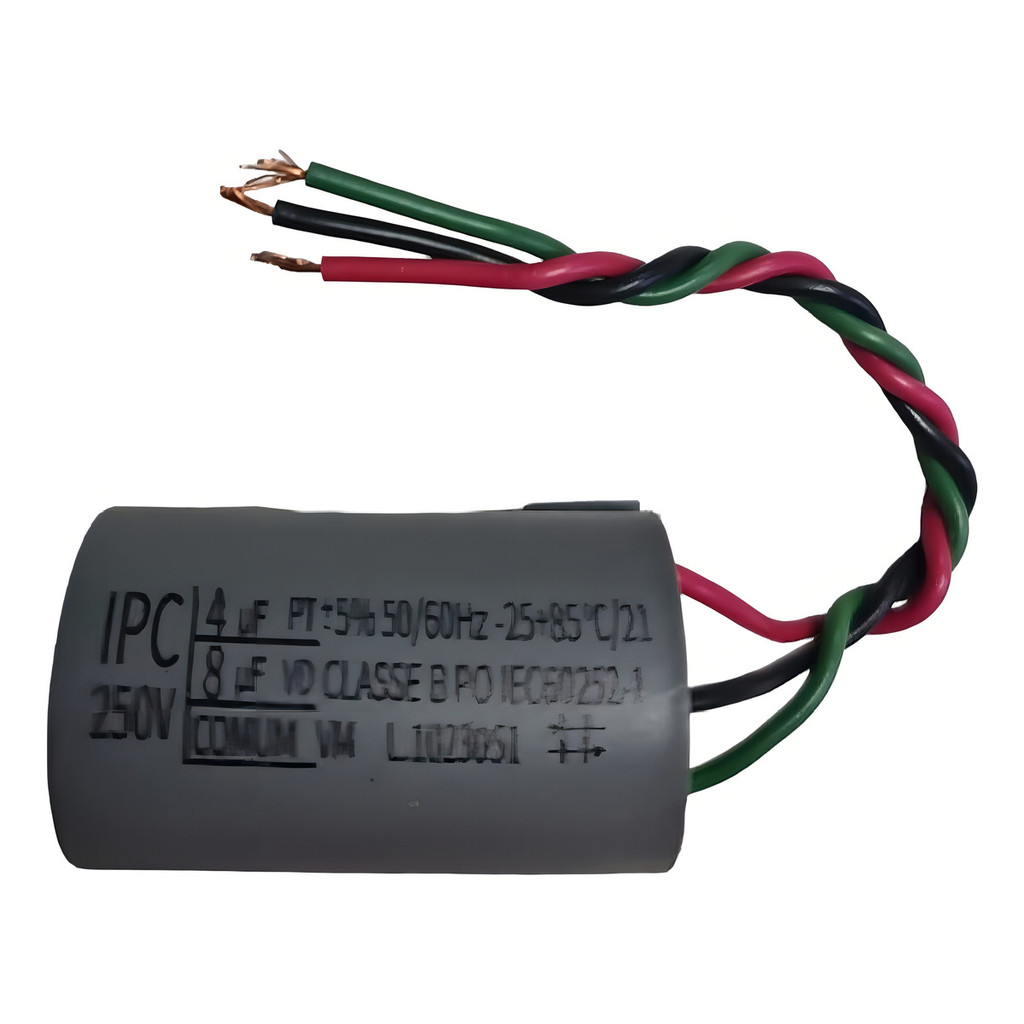 Capacitor Ventilador Teto IPC 12UF 4+8UF 250VAC 3 Fios 127V