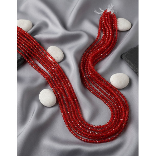 Guia Iansã Kit 300 Contas Vermelho Cristal 8mm + Firma/linha Identica Ao Anuncio