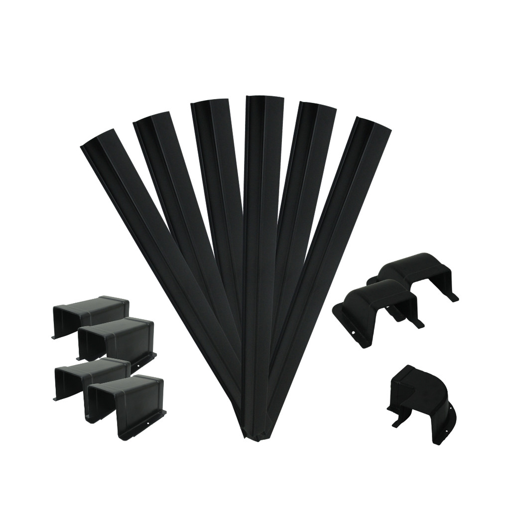 Kit Canaleta E Curva Para Ar Condicionado Preta 60mm