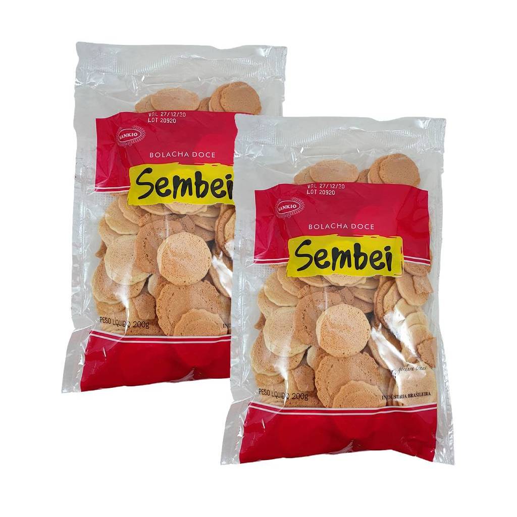 Biscoito Sembei Tipo Biju Sankio 200g Kit 2 Pacotes