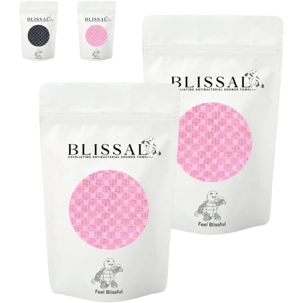 Toalha Esfoliante Blissal para Homens e Mulheres, Pano de Banho Premium para Esfoliação do Corpo e Rosto, para Pele Suav