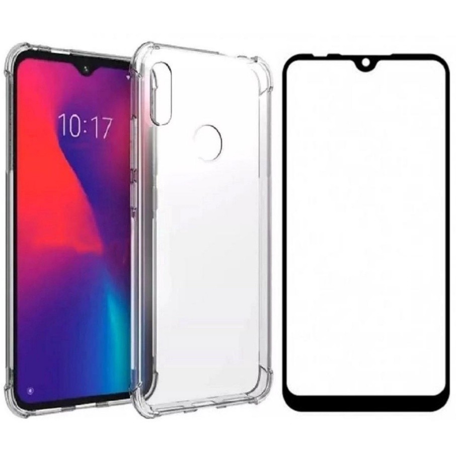 Kit Capa Anti Shock + Película De Vidro 3D Redmi Note 7