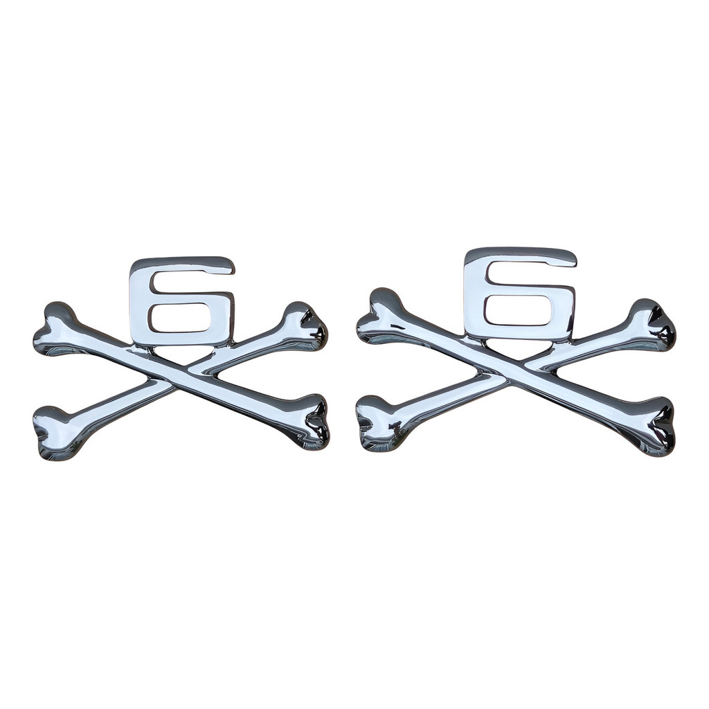 Opala , Emblema 6 Com Ossos Para Motores 6cc ( Par )
