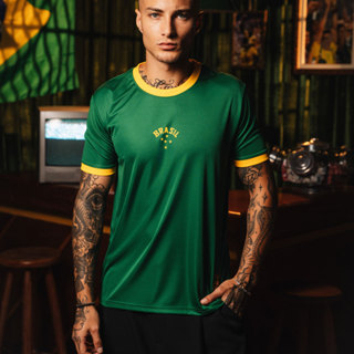 Camisa Brasil Urban Dry Verde Masculina em Oferta na Shopee