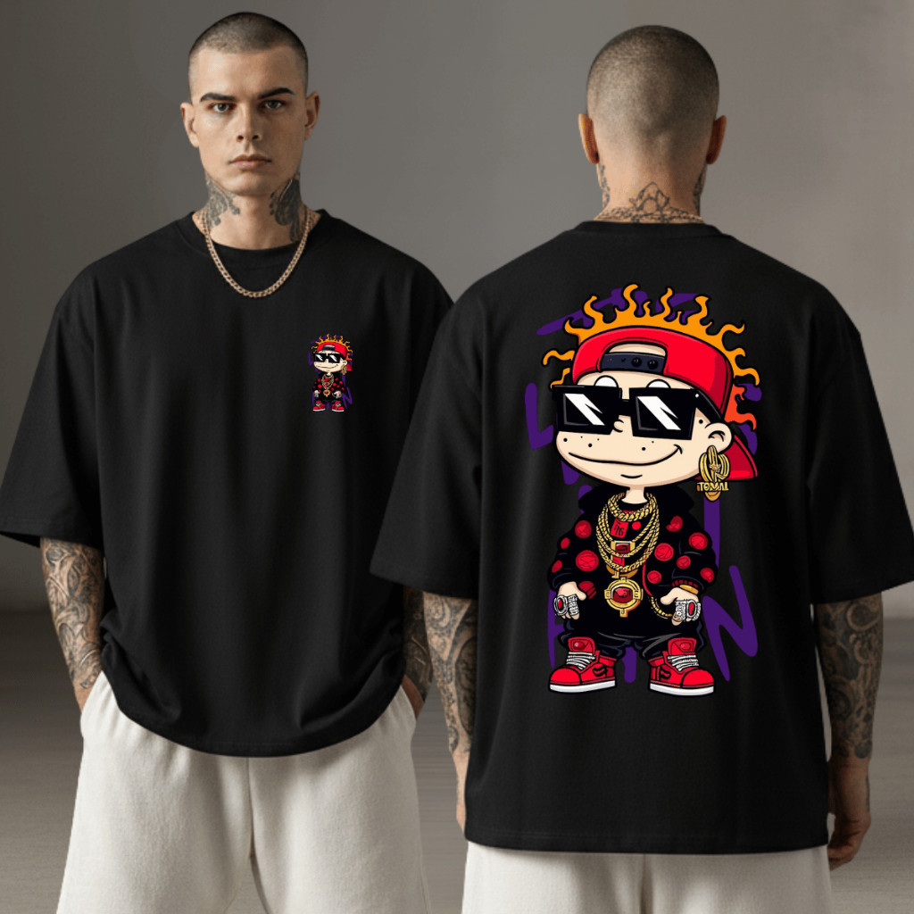 [Camiseta Vintage Masculina Algodão]HYP Camiseta Streetwear Oversized Masculina Estilosa Camisa Long Line Estampa Scooby