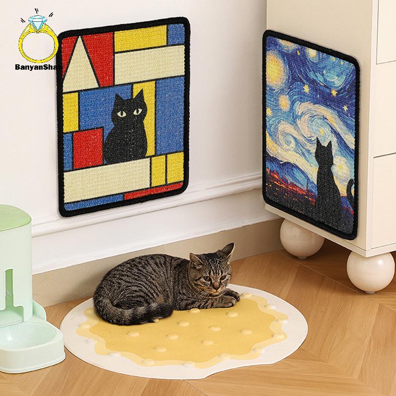 [BANY] Poste De Arranhar Para Gatos Montado Na Parede Durável , Bordas Costuradas , Tecido Macio Garras Internas , Desig