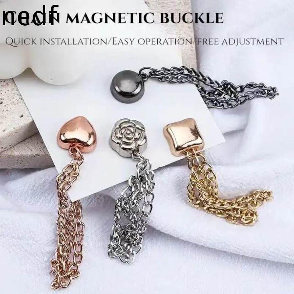 NEDFS Clipe Para Calças Encurtado , Roupas Multifuncional Sem Furos , Punho De Corrente Com Borla De Metal