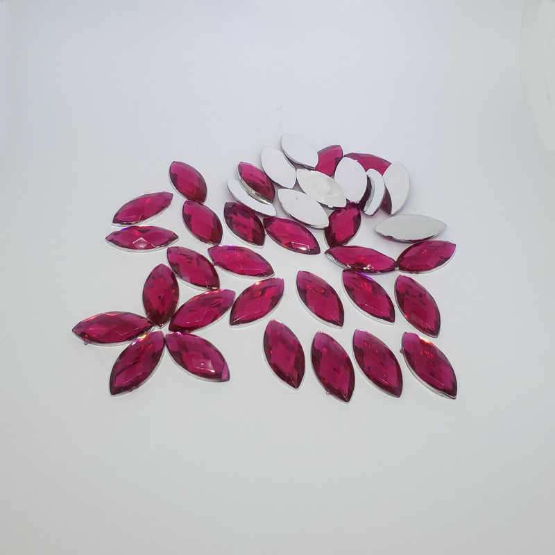 Chaton Navete Rosa Pink Sextavado 12x25mm 100 Und
