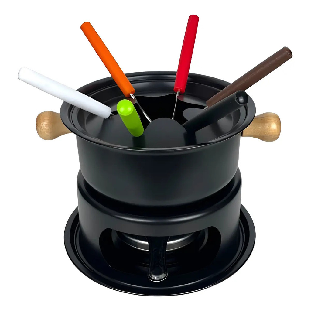 Aparelho De Fondue 13 Peças Conjunto Completo Chocolate Queijo