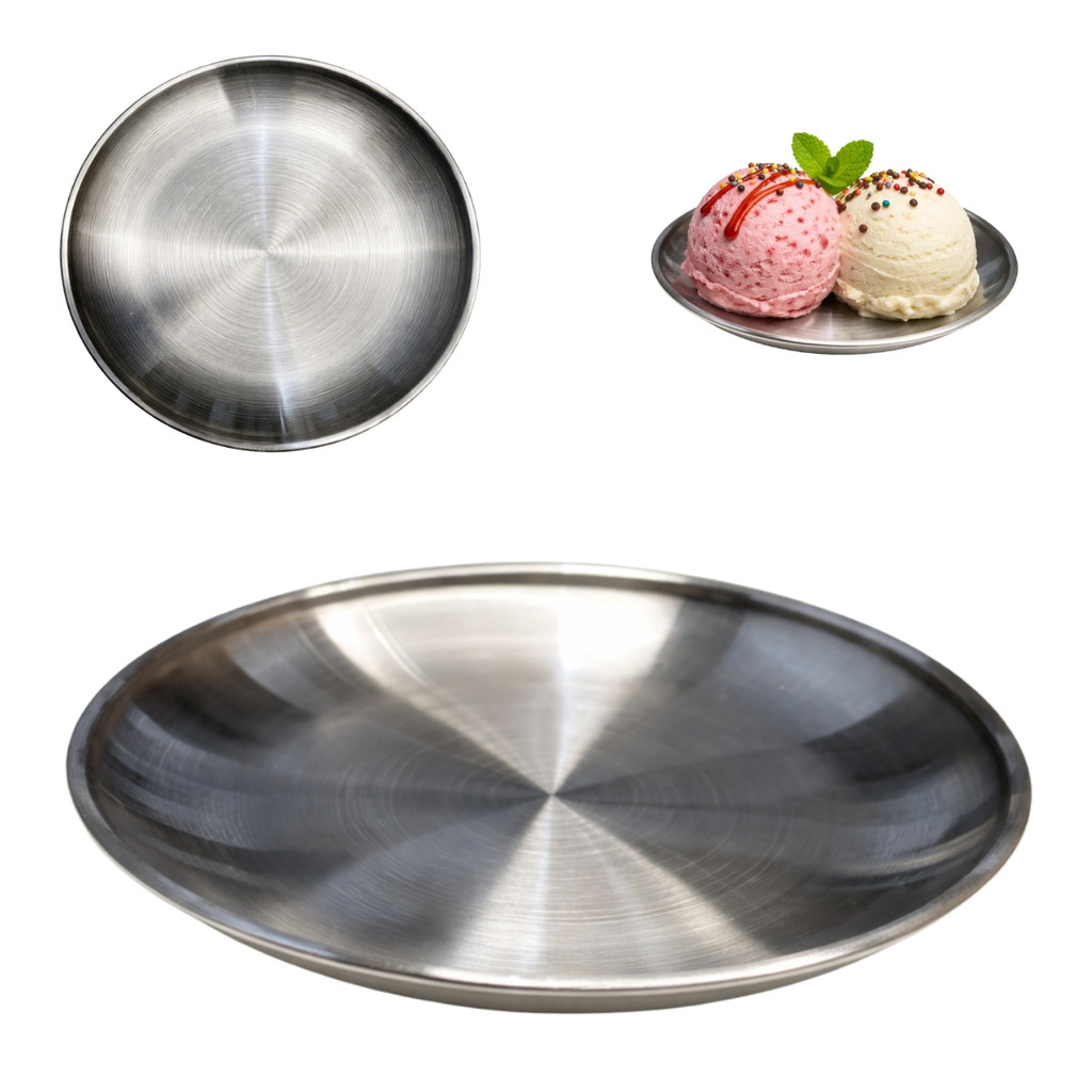 Kit 24 Pratos Inox 14cm Utilidades Domésticas Cozinha
