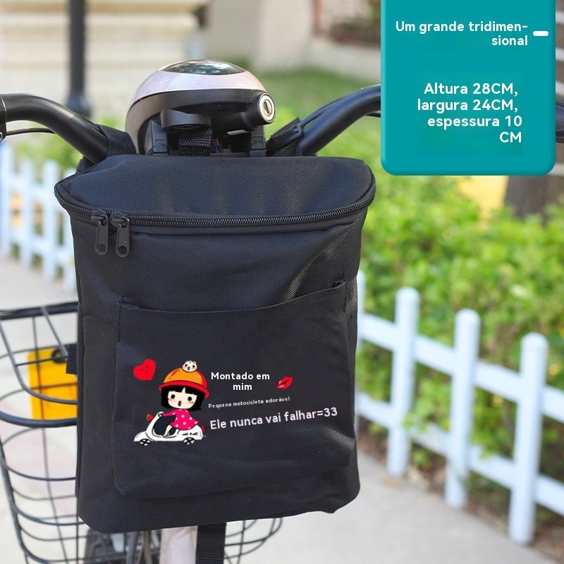 Bolsa suspensa para veículo elétrico, bolsa frontal à prova d'água para celular, bolsa de armazenamento para carregador 