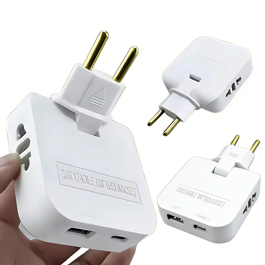Tomada Adaptador Benjamin Dobrável 20A com 04 Entradas Duplo USB 20A Moby