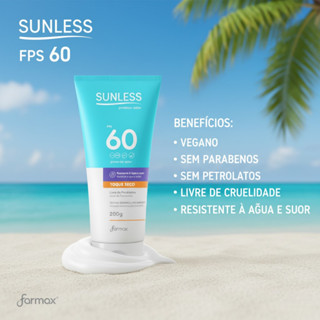 Protetor Solar Corporal FPS 60 Sunless Farmax 200g em Oferta na Shopee