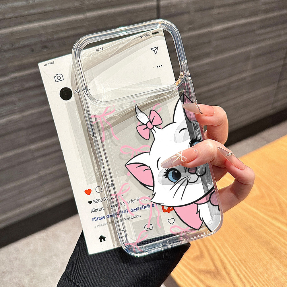 Capa Capinha Para iPhone 17 16 15promax plus 12 13 14 11 7+ 8+ XsMax com estampa de gata Marie Y00492