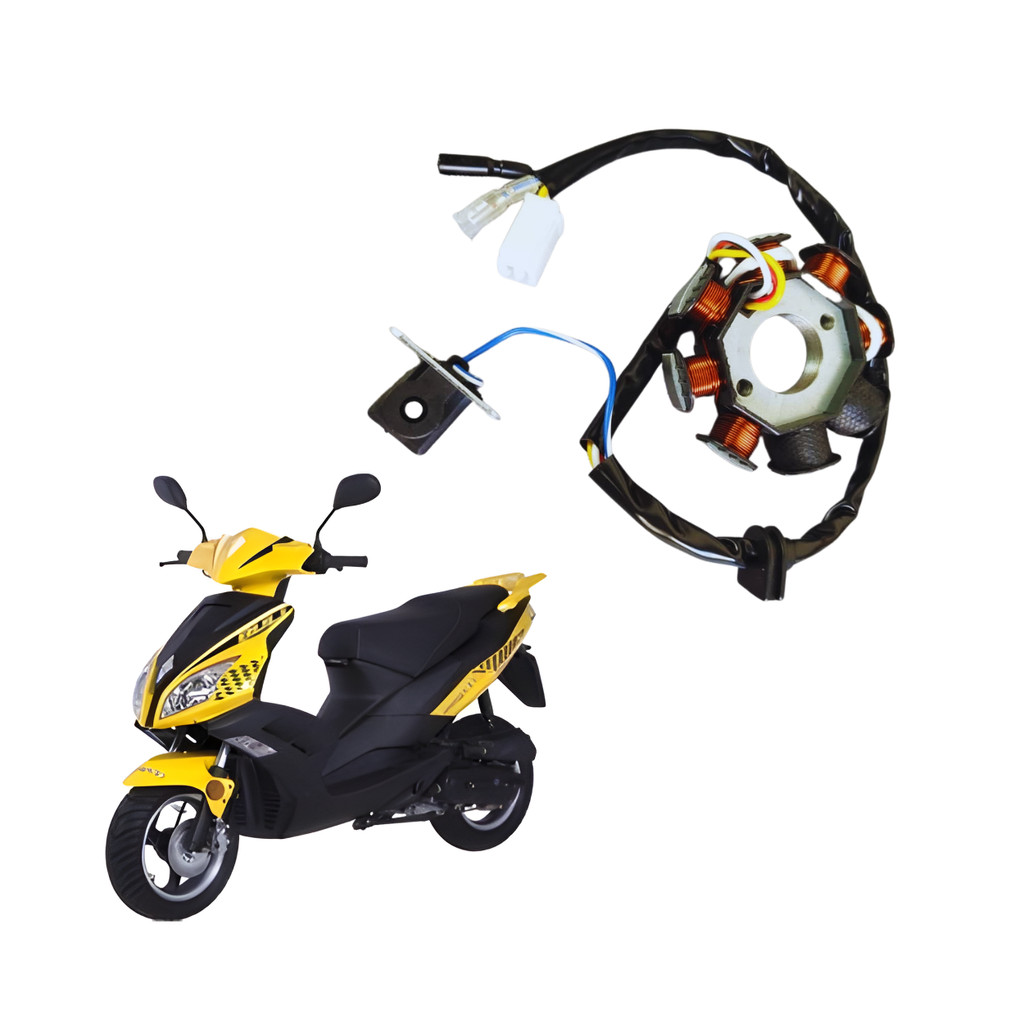 Estator Para Scooter Bull Spirit Se / S 50 8 Bobinas