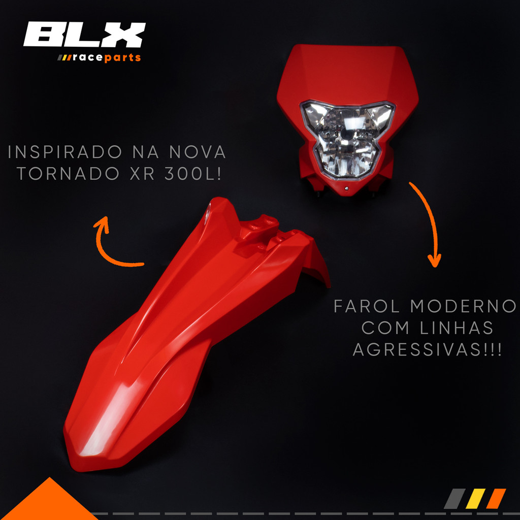 Kit Frente Tornado Xr 250 Adventure Paralama Farol 02-08 Amx — imagem 2 de 2