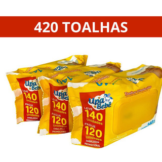 Kit Com 420 Lenço Umedecido/3 Pacotes- Upa Bebê Promoção