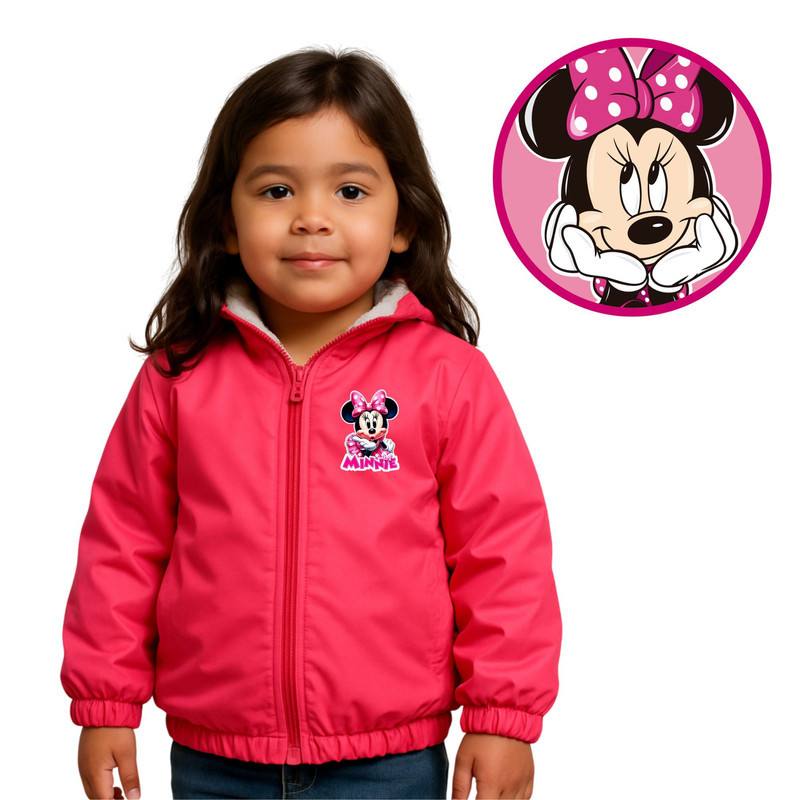 Casaco Blusa de Frio Infantil Inverno Jaqueta Forrada Minnie em Oferta na Shopee