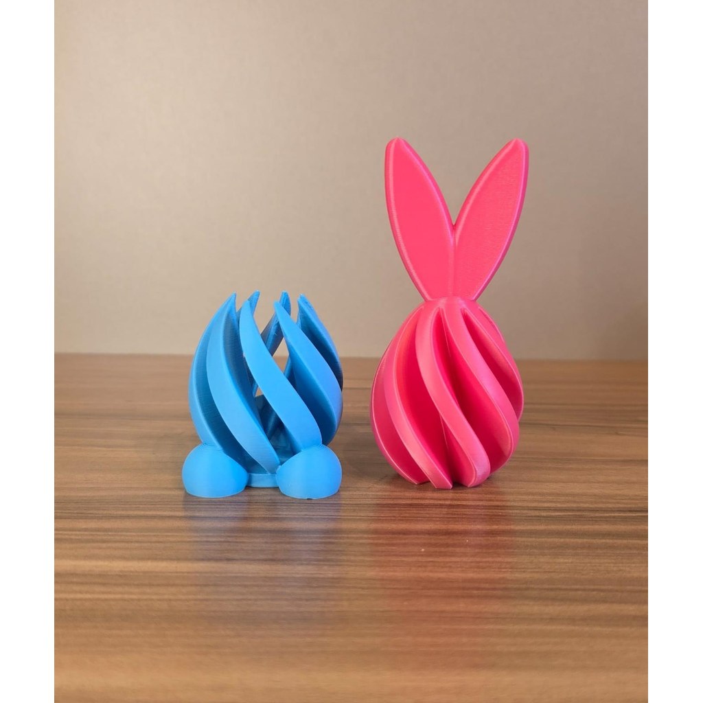 Coelho Decorativo 3D Articulado Abre e Fecha Criativo Moderno para Mesa Presente