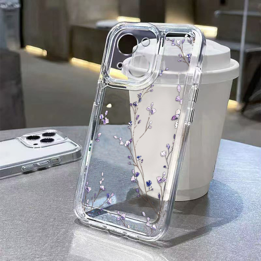Softcase Samsung Flores Artísticas Para A15 A55 A54 A35 A05S A14 A34 A05 A03 S20 S21 S23 FE S24 S23 S25 ULTRA M53 M23 Ca