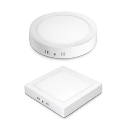 kit 5 Painel Sobrepor 18w Quadrado ou Redondo 3000K 4000K 6500K luminaria plafon