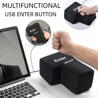 USB Grande Botão Chave Enter Para Escritório Em Casa Travesseiro De Alívio Do Estresse Entrada Travesseiros De Ventilaçã