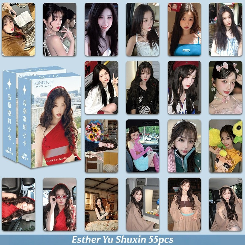 50-55pcs Ator De Drama Chinês Esther Yu Shuxin He Cartões Lomo Holográficos O Céu Noturno Ding Yuxi Holograma Photocard