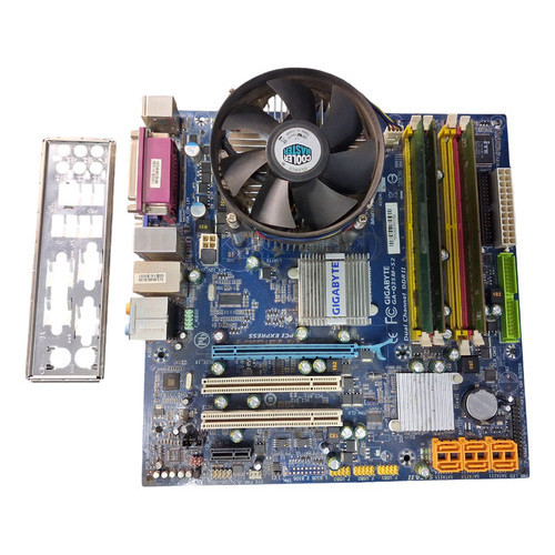Placa Mãe Gigabyte Ga-q35m-s2 + Core 2 Duo 2.33 Ghz + 2 Gb Azul