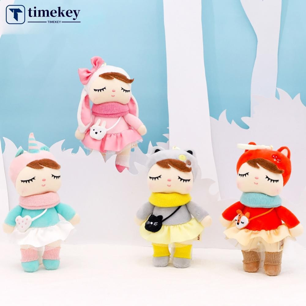 TIMEKEY 21cm Metoo Mini Forest Angela Coelho para Brinquedos Infantis Boneca Angela para Meninas Brinquedos de Aniversár