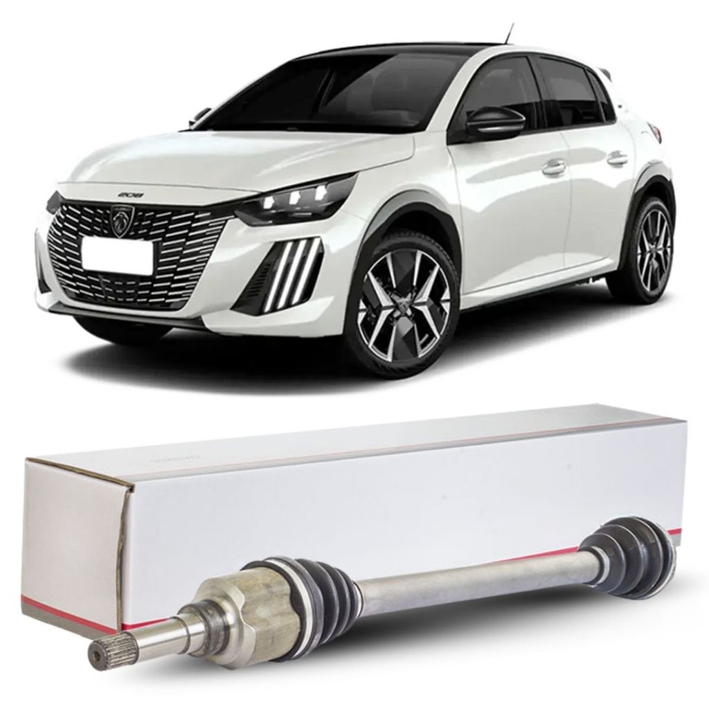 Semi Eixo Peugeot 208 1.6 2013>2026 Manual Lado Direito (25 Dentes Junta Homocinética / 22 Dentes Tulipa)