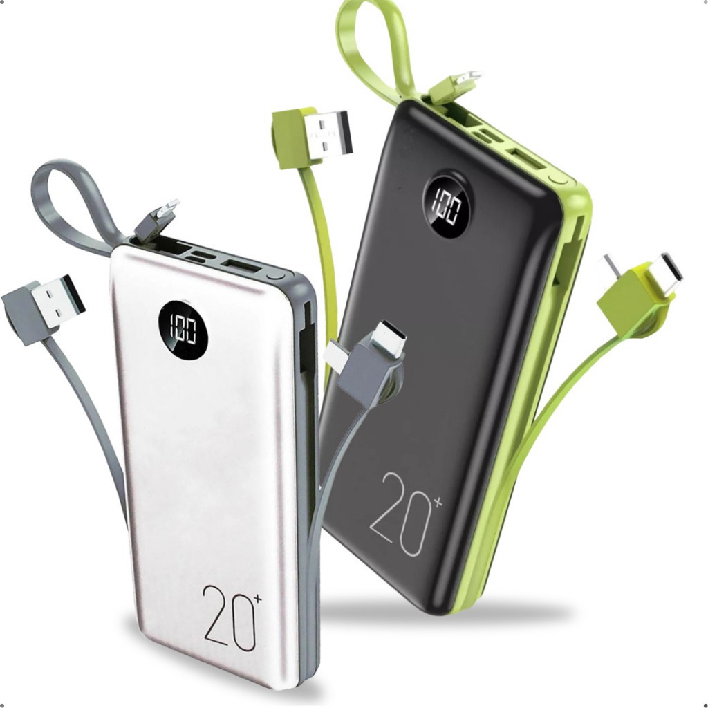 Carregador Portátil Turbo 20000mah Power Bank Universal Com Display Batery Original Anatel