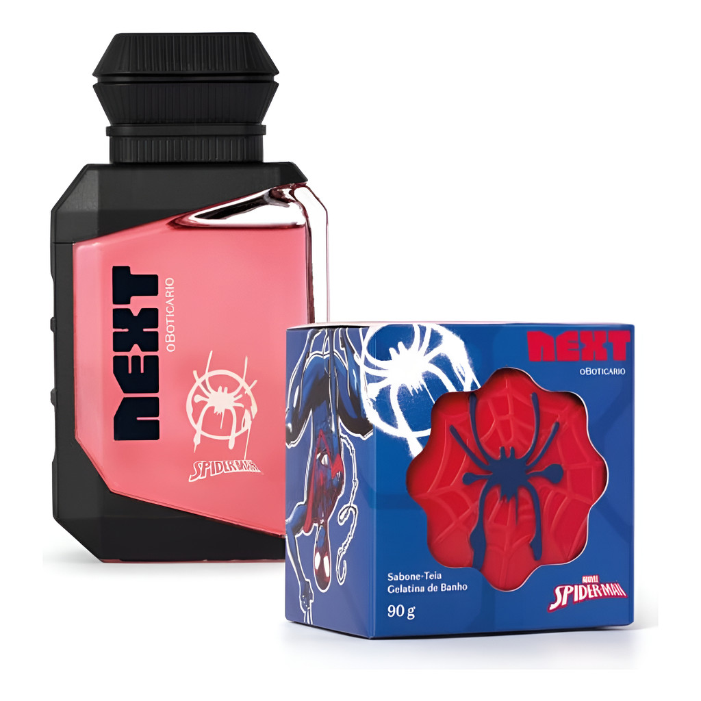 Kit Infantil Quasar next Spider Man Colônia + Sabonete teias com saboneteira Boticario