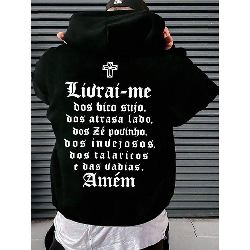 Blusa De Frio Casaco Racionais Mcs Oração Rap Mano Brown Moletom com Capuz LANÇAMENTO