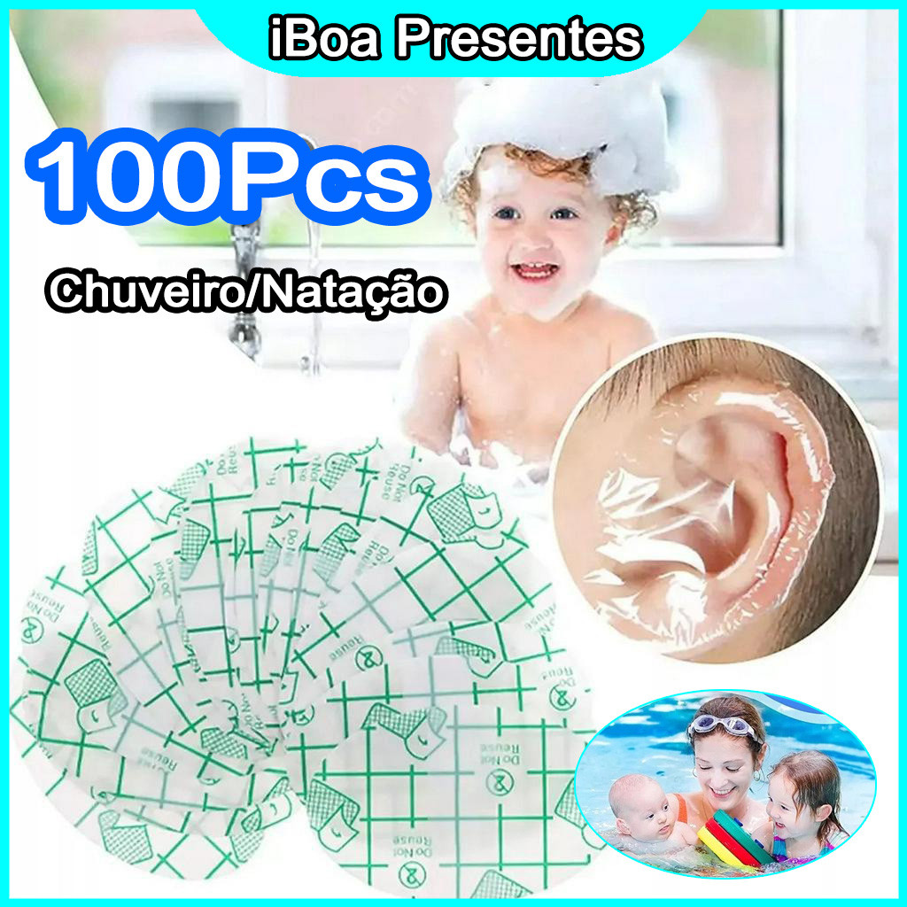 Kit 100pcs Adesivo Impermeável Orelha Banho Natação Infantil Adulto em Oferta na Shopee