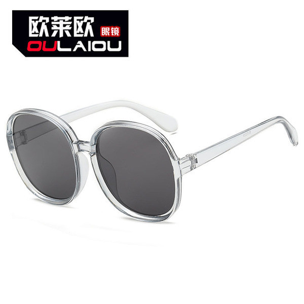 oculos de sol feminino óculos de sol feminino 2024 Novo estilo europeu americano redondo óculos de sol de armação grand