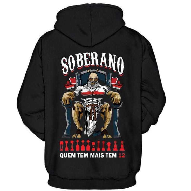 MOLETOM TIMES TORCIDA INDEPENDENTE TRICOLOR MOLETON MASCULINO COM BOLSO E CAPUZ E COM ENVIO IMEDIATO