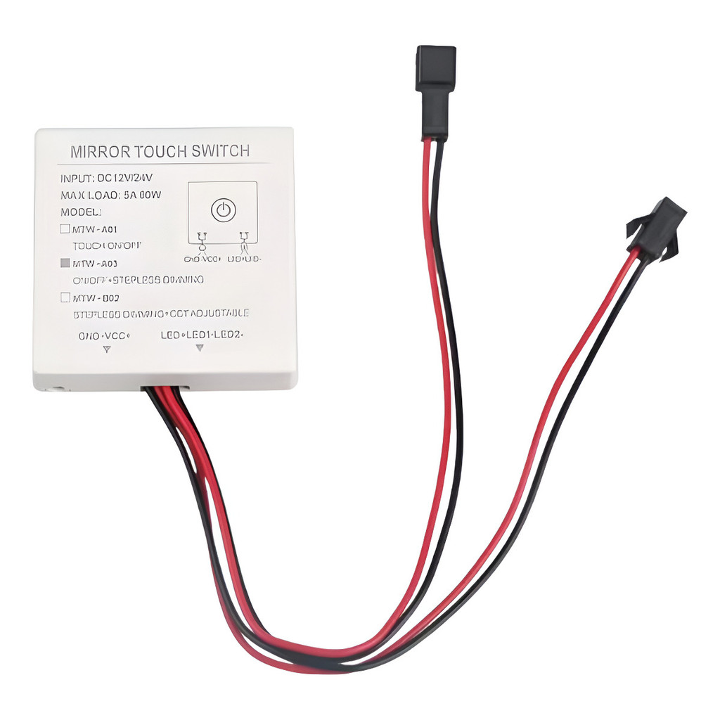 Interruptor De Espelho De Banheiro Touch 5ah 9v-24v Lig/desl Branco 12v/24v