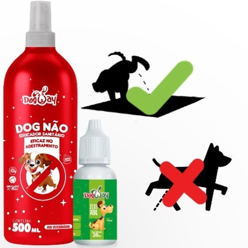Kit Educador Sanitário Cães Xixi Pode + Xixi Não (500ml) - Atrativo e Repelente Adestrador em Oferta na Shopee