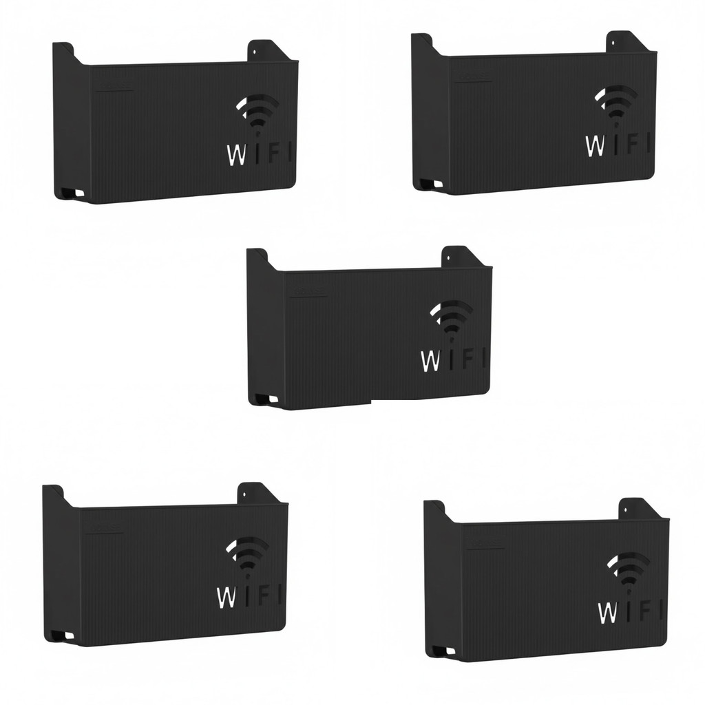 Kit 5 Organizador Para Suporte de Roteador Modem Wi-fi Adesivo