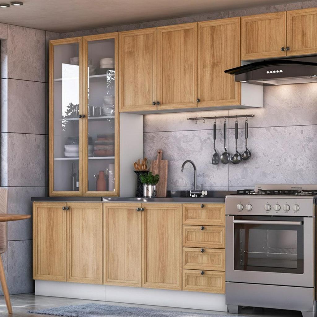 Armário de Cozinha Completo Ditália Berlim 5 Peças CV/BR B5