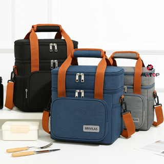 Bolsa Térmica 2 Compartimentos Com Alça De Mão E Lateral Isolamento Térmico Eficiente em Oferta na Shopee