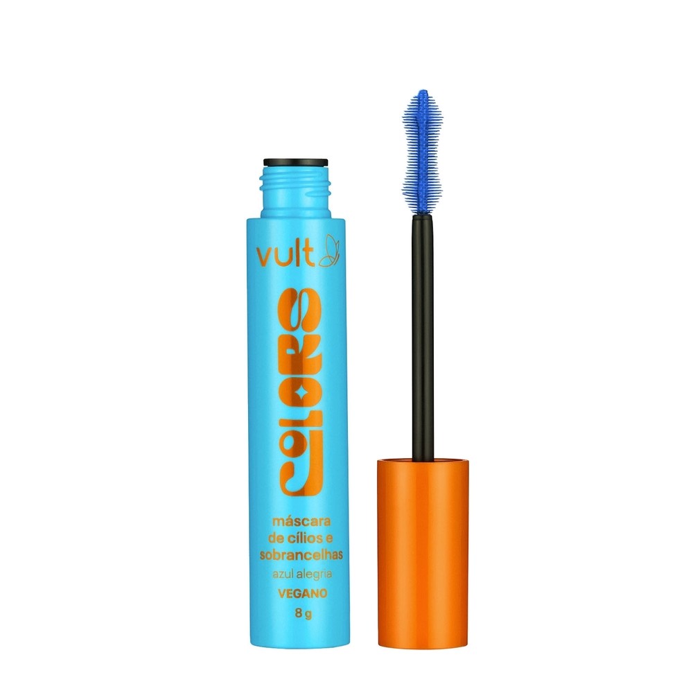 Vult Colors Máscara de Cílios Colorida Azul Alegria 8g em Oferta na Shopee