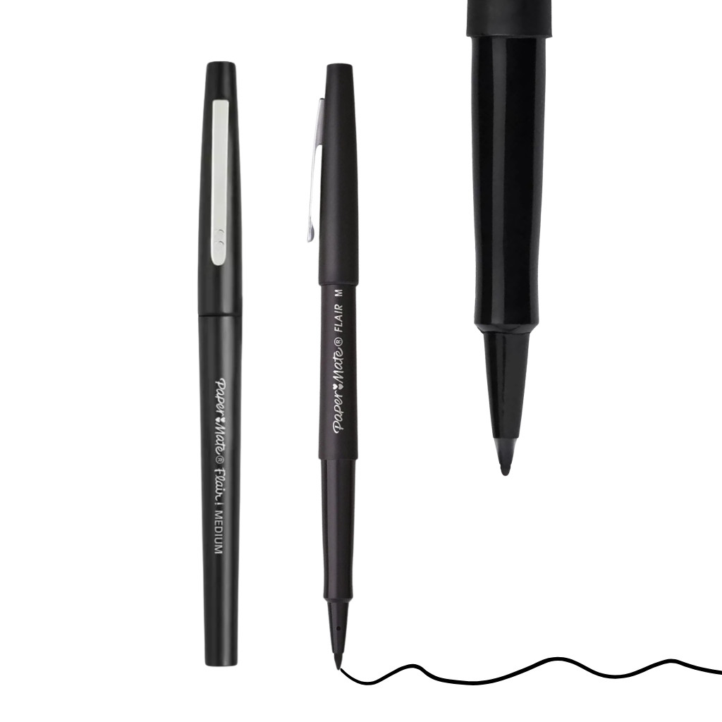 Caneta Flair Média PRETO - PAPER MATE - UND