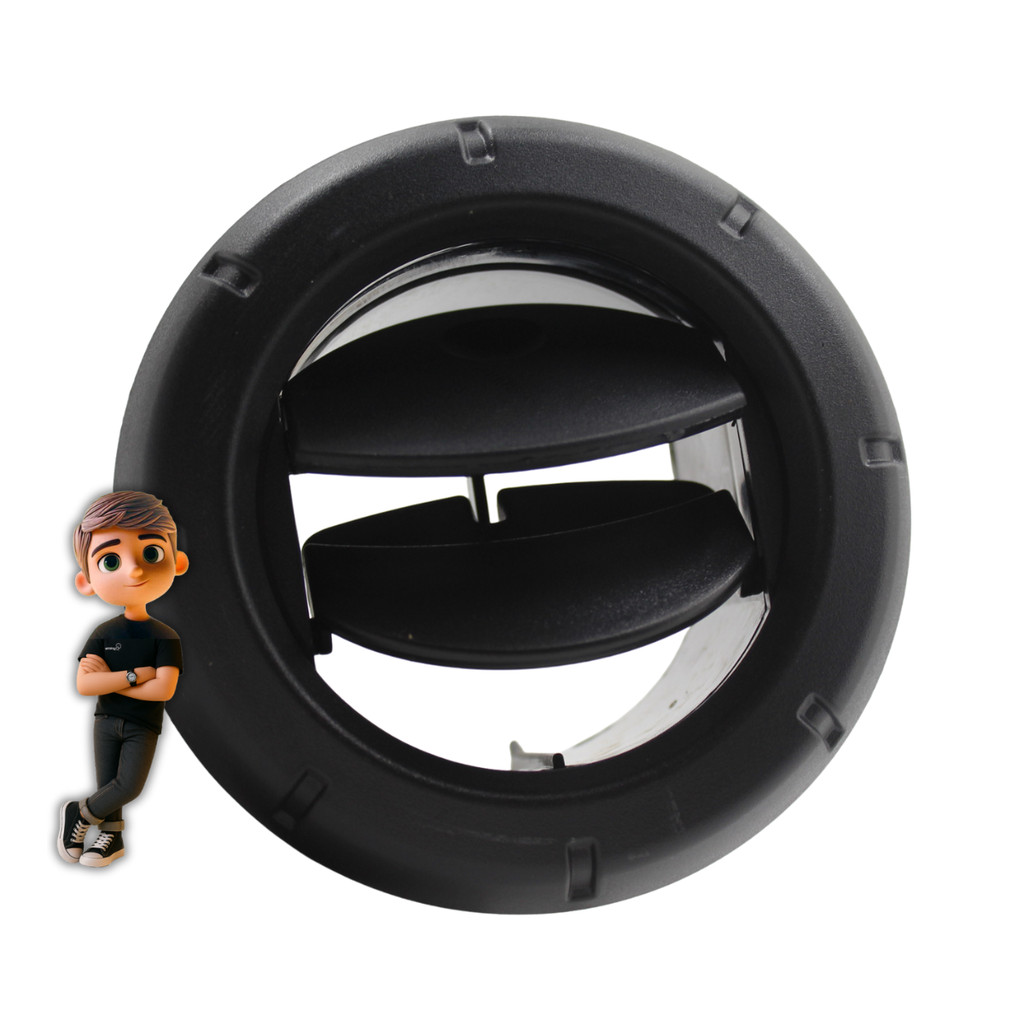 Difusor de Ar Painel Ecosport 2008 A 2012 Preto Aro Preto — imagem 2 de 2