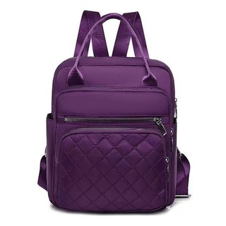 Mochila Feminina para Viagem Casual à Prova d'Água em Oxford, Se Torna Bolsa de Mão