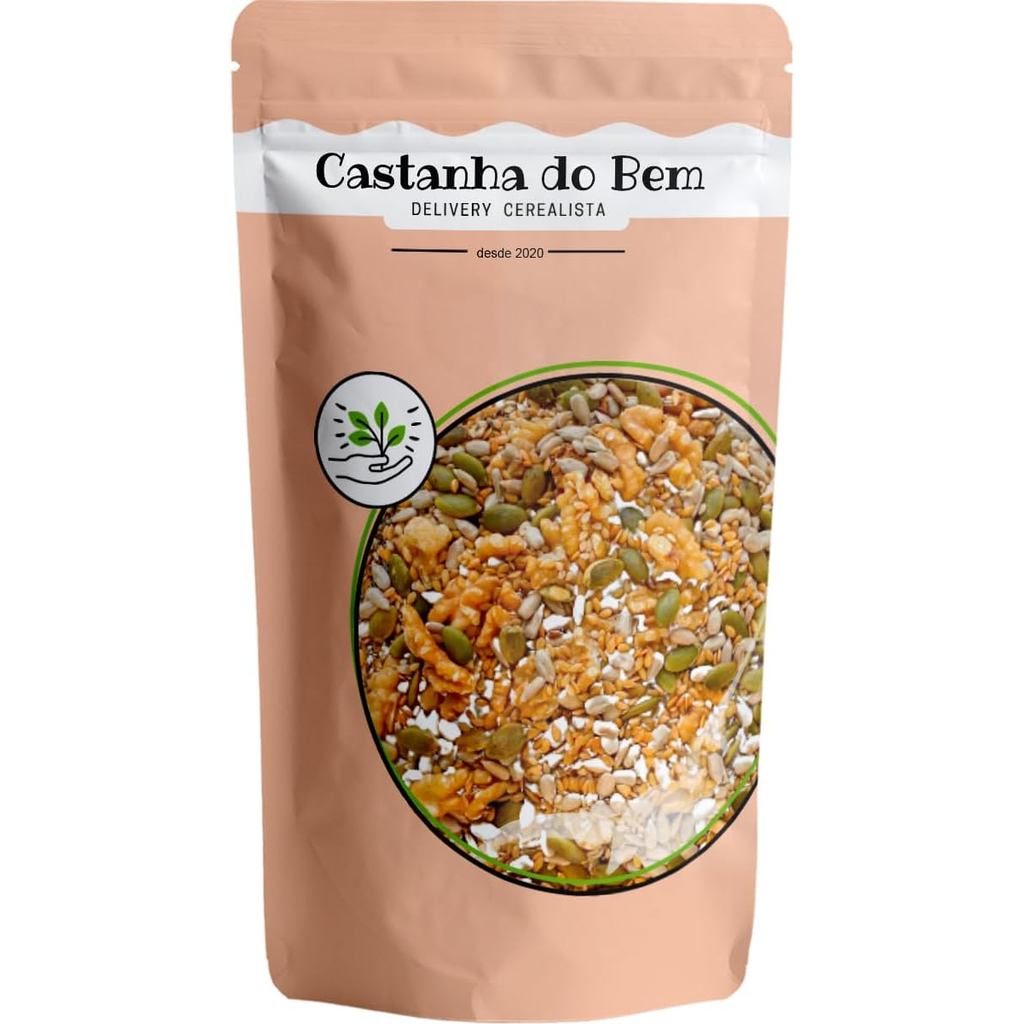 Mix Sementes do Bem com Nozes - Castanha do Bem - 250g/500g/1kg em Oferta na Shopee