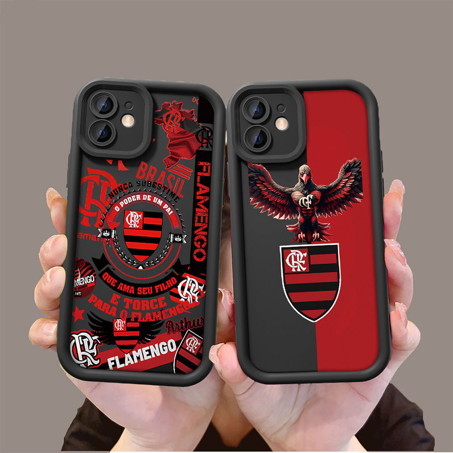 Capinha Capa de silicone Anti-impacto Marco Flamengo para Samsung A15 A72 A05S A54 S20 S21 S22 S23 S24 S25 FE ULTRA